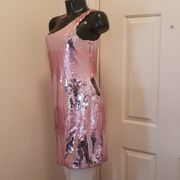 Profile Sequin Mini One Shoulder Dress - Picture 4 of 6